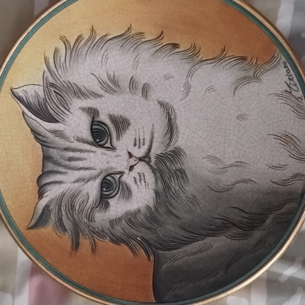 My cat plate made in Italy this is 739 of 2,000 pieces